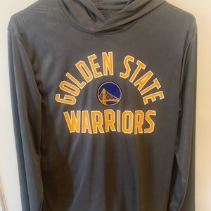 Golden State Warriors shirt hoodie, moisture wicking size : small, grey.